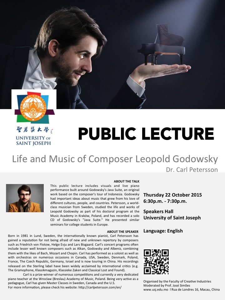 20151022 Life and Music of Composer Leopold Godowsky