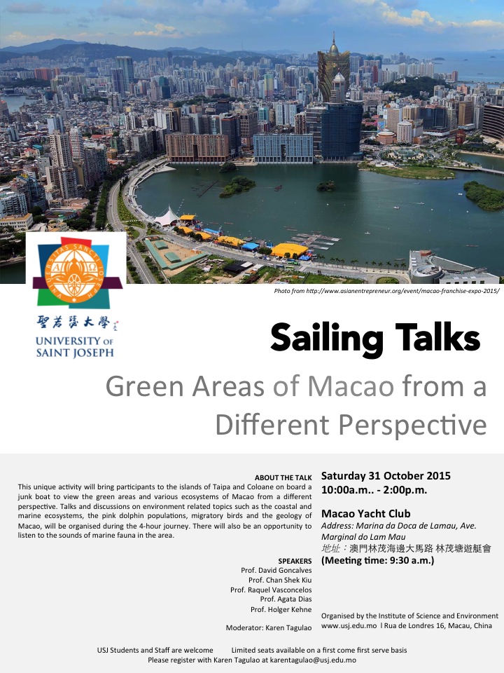 20151031 - Sailing Talk - Macao's green areas from a different perspective