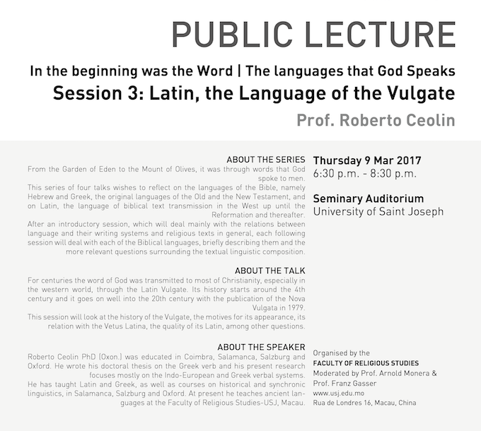 20170309 - Latin, the Language of the Vulgate -01 copy