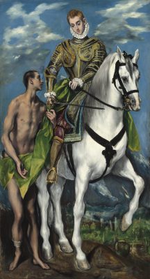 El_Greco_(Domenikos_Theotokopoulos),_Saint_Martin_and_the_Beggar,_1597-1599,_NGA_1164 "El Greco (Domenikos Theotokopoulos), Saint Martin and the Beggar, 1597/1599, oil on canvas, overall: 193.5 x 103 cm (76 3/16 x 40 9/16 in.)
framed: 215.3 x 135.9 x 12.7 cm (84 3/4 x 53 1/2 x 5 in.), Widener Collection, 1942.9.25"